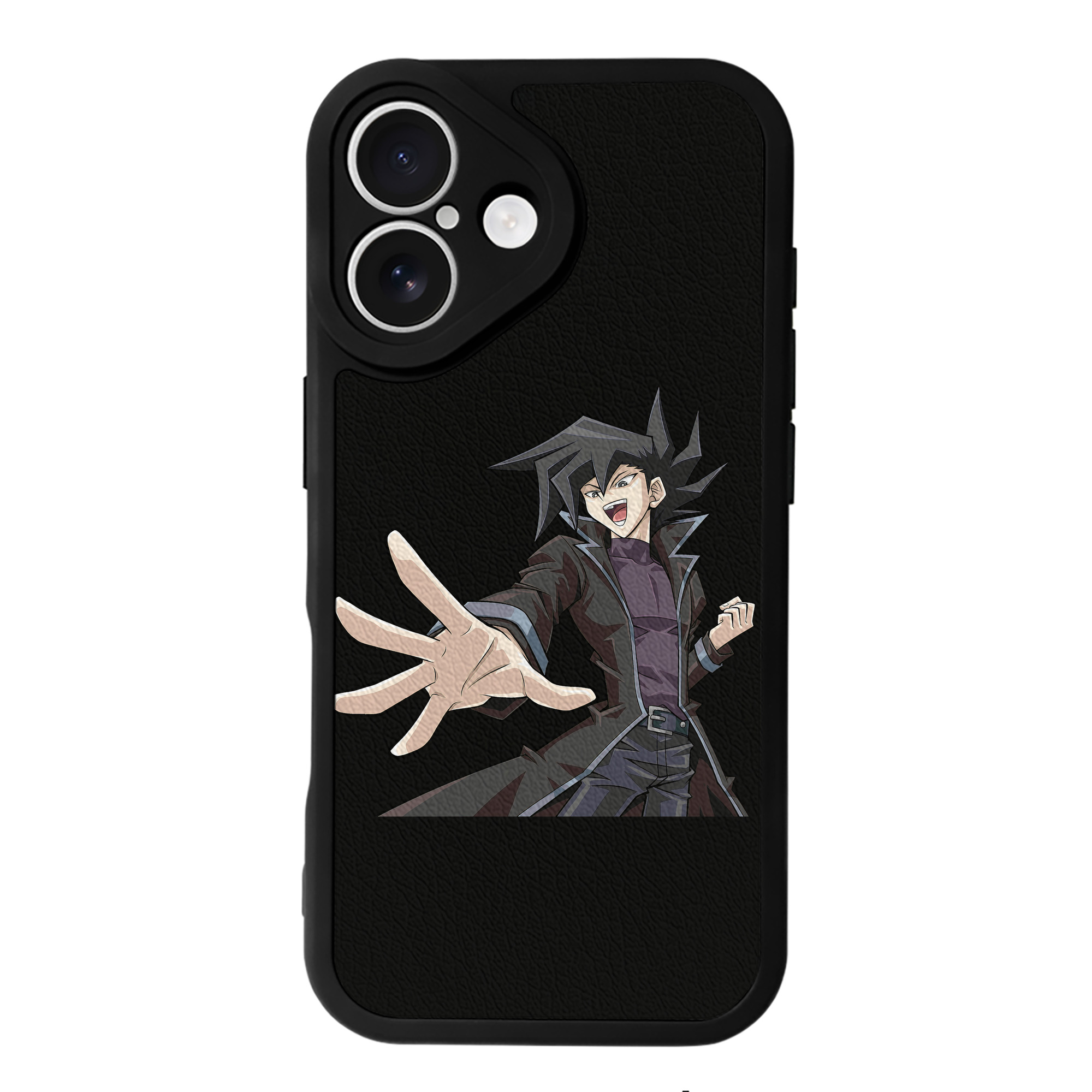 （画像用） 遊☆戯☆王 Yu-Gi-Oh! 【iPhone 16シリーズ対応】シリコンスマホケース（レザー調） 材質：シリコン